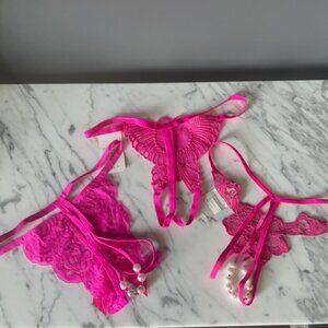 Butterfly and Pearl Necklace G-Strings and Thongs